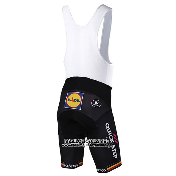 2017 Maillot Ciclismo Quick Step Floors Champion Belgique Manches Courtes et Cuissard